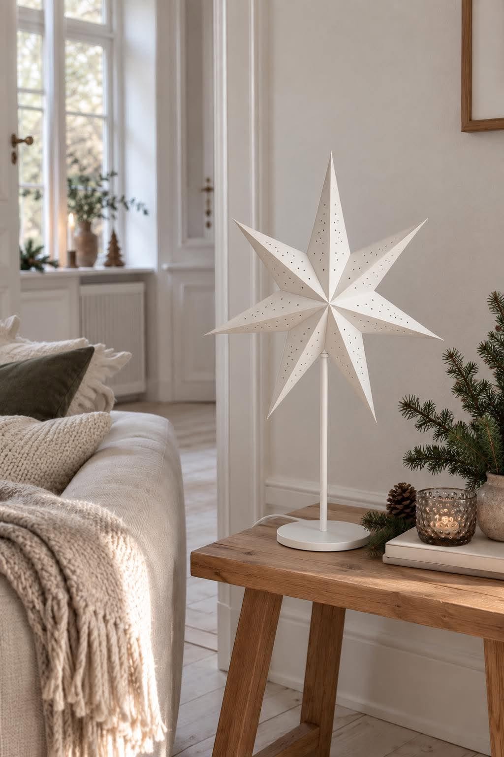 Stjerne bordlampe - Hvid – Dekorativ lampe