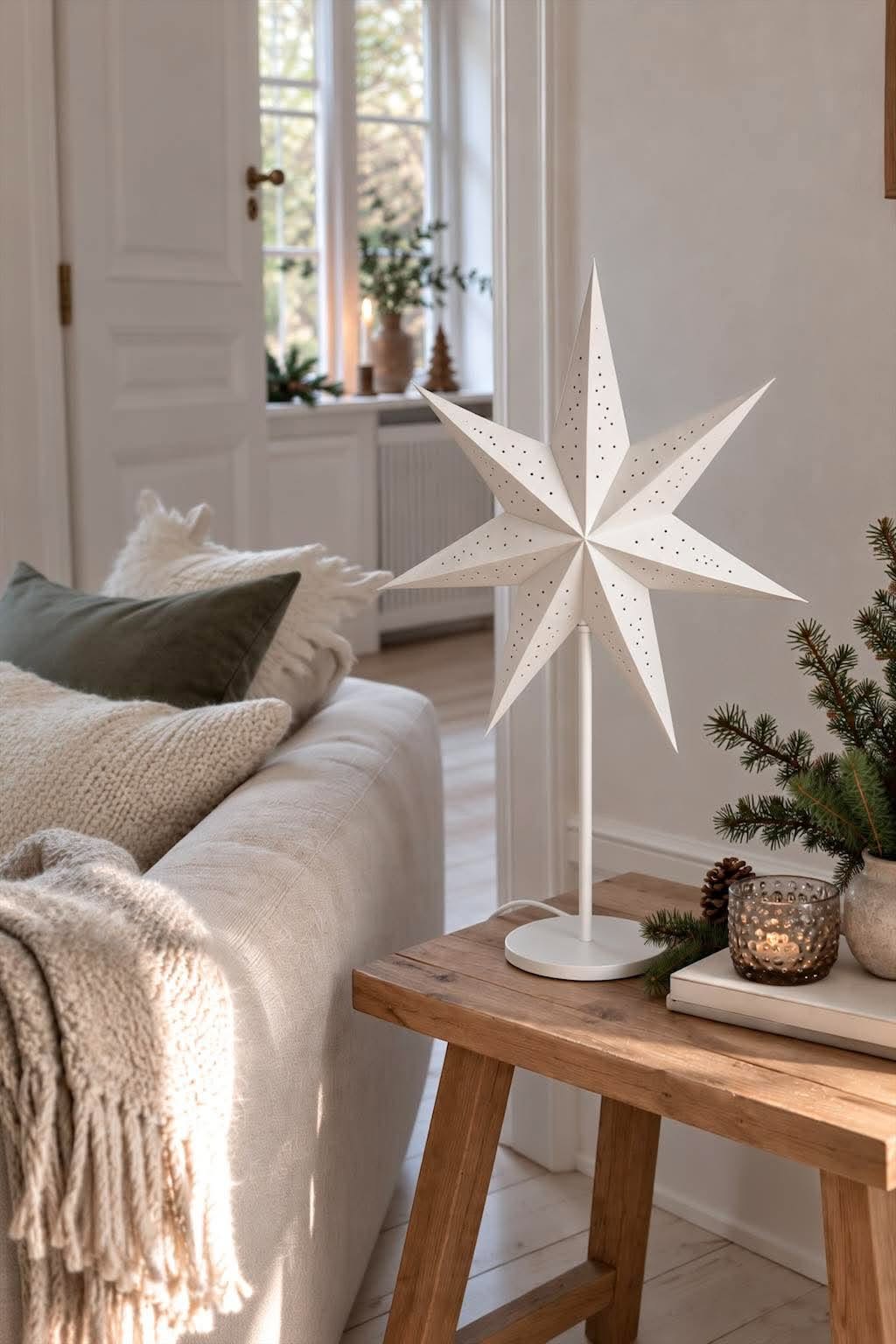Stjerne bordlampe - Hvid – Dekorativ lampe
