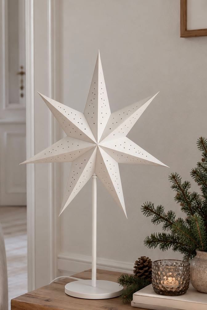 Stjerne bordlampe - Hvid – Dekorativ lampe