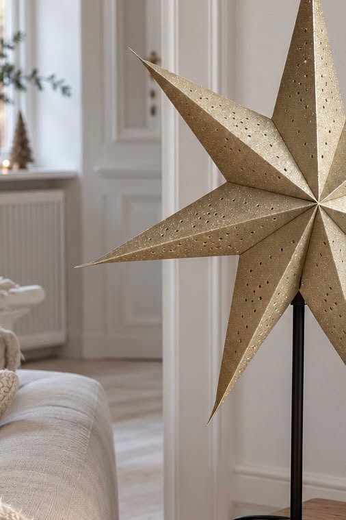 Stjerne bordlampe - Guld