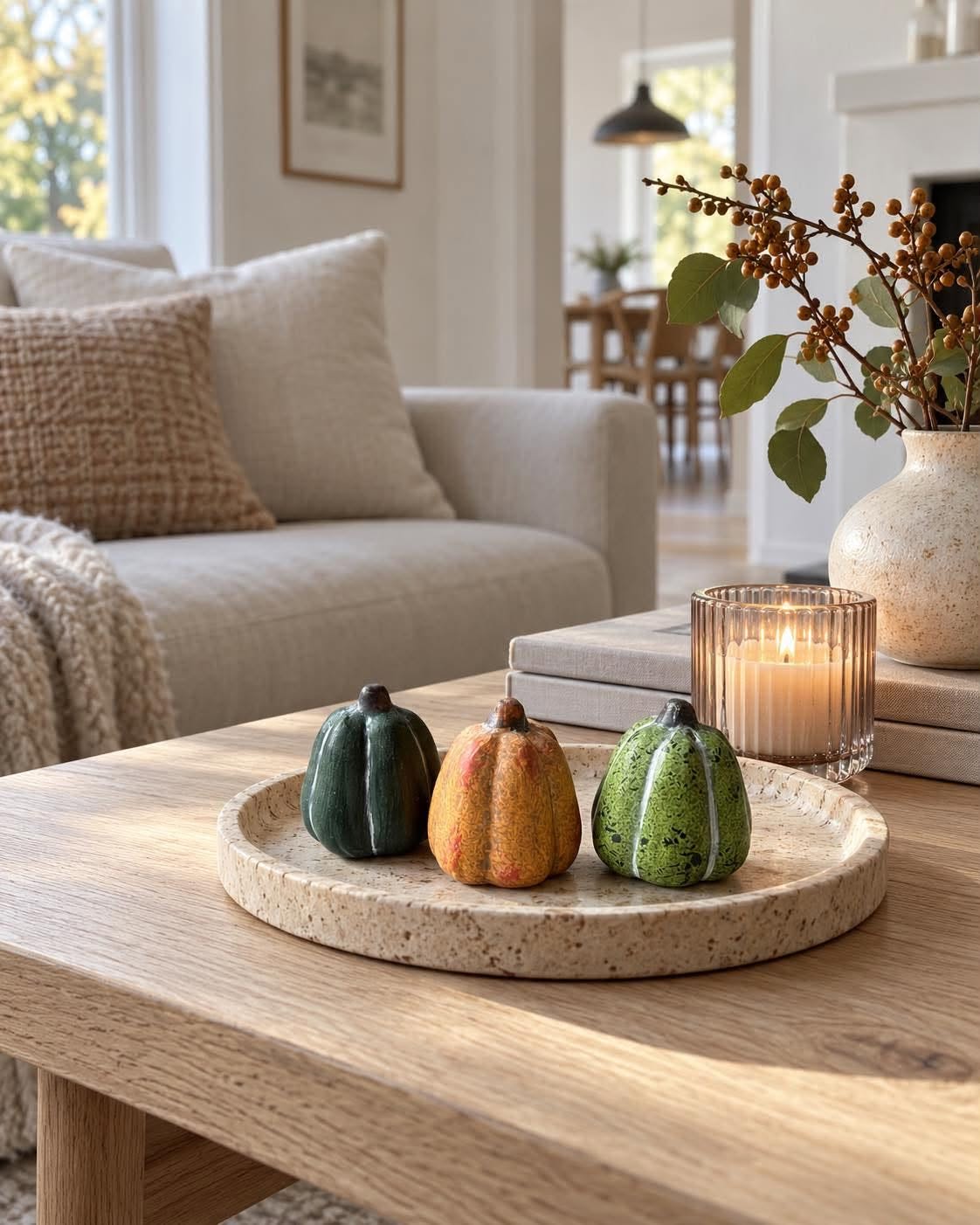 Pumpkin sett med 3 stk – Keramikk