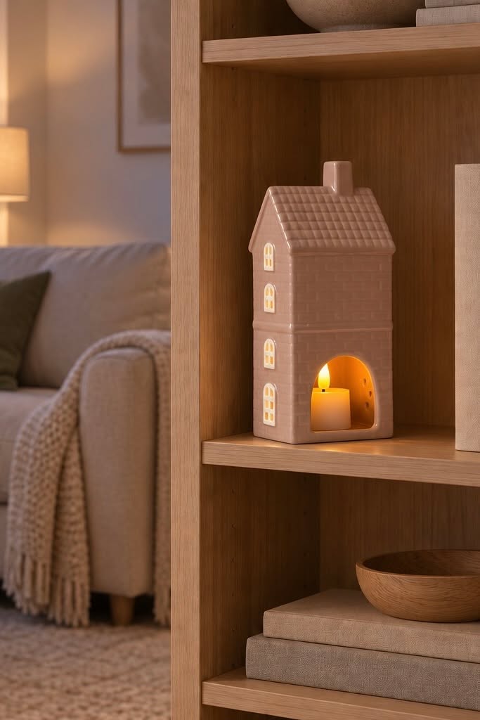 Lyshus i keramikk – dekorativt lys