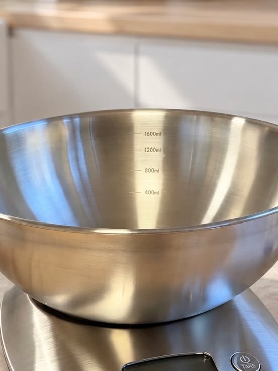 Kjøkkenvekt med bolle – rustfritt stål