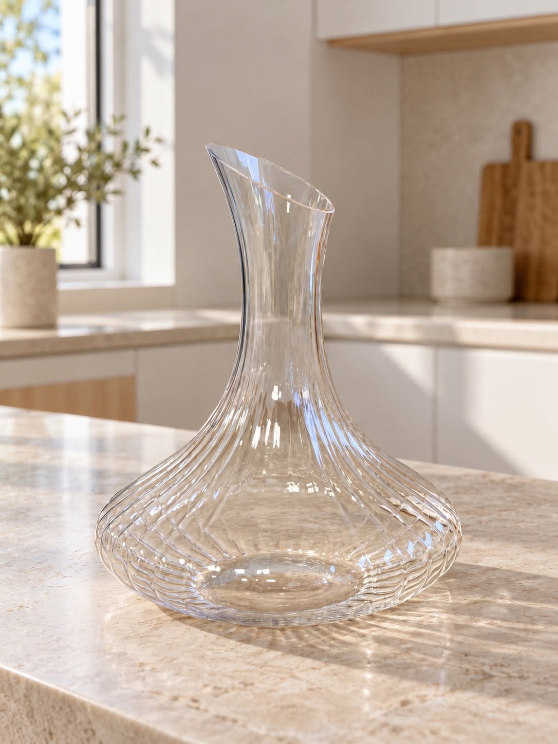 Vinkaraffel i borosilikatglass