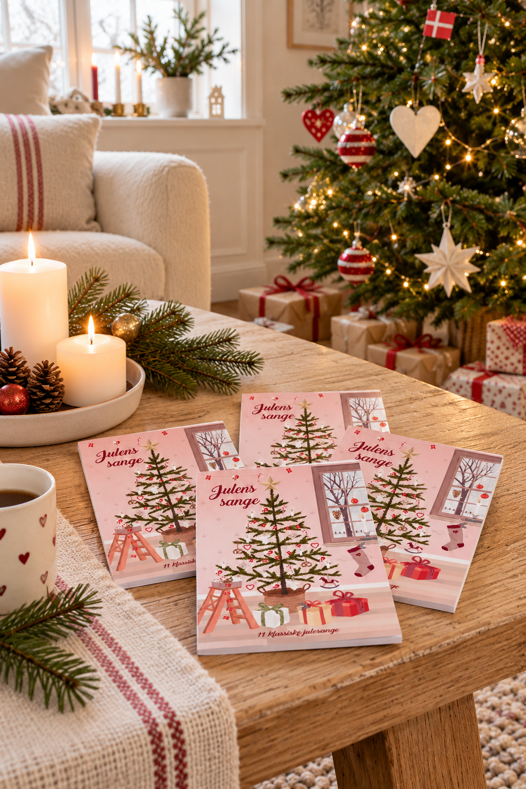 Julesanghefte med danske julesanger - 4 stk – Julens sanger
