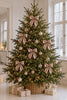 Pakke med 6 sløyfer - Rosa med glitter