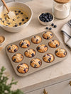 Muffinsform til 12 stk - Nonstick-belegg Golden