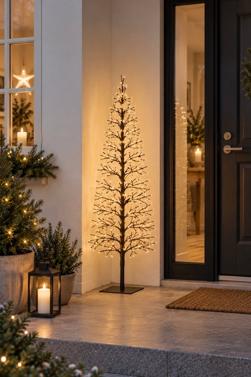 A-formet tre med LED-lys 120 cm