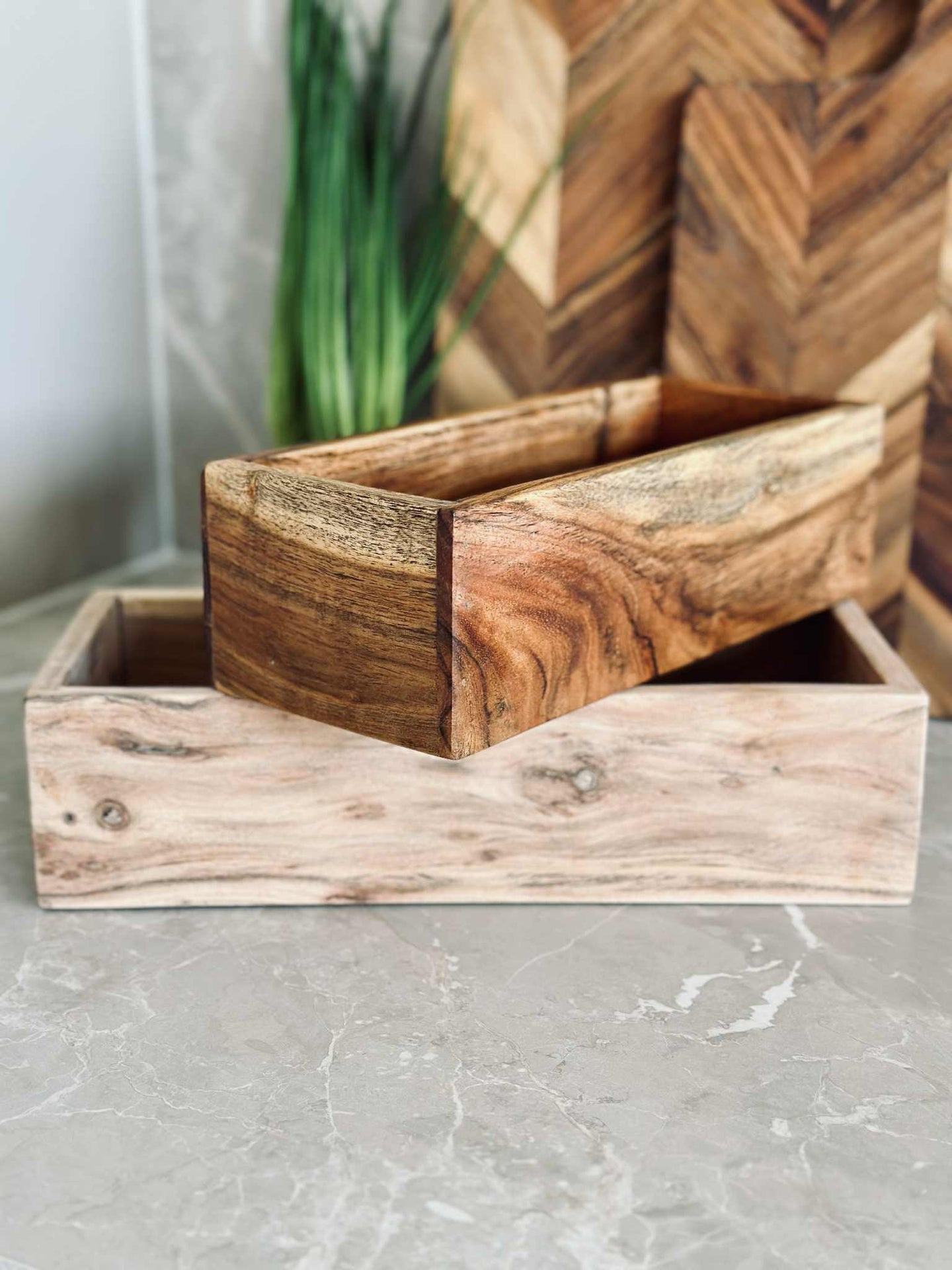 Oppbevaringskasser - Sett med 2 stk.