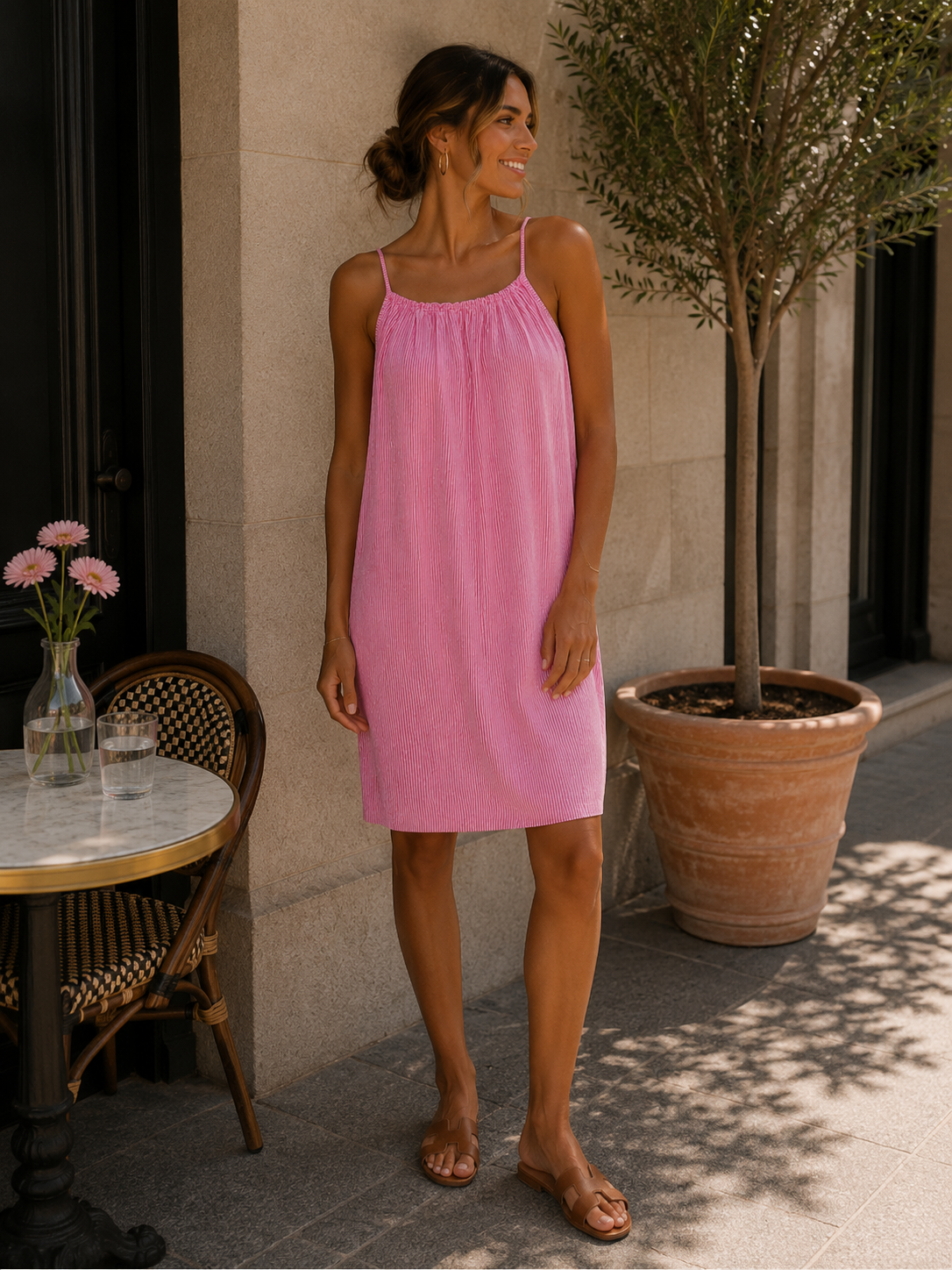 Kjole Carmen – Fuxia