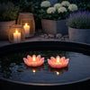 Flytelys med timer - Sett med 2 stk. Rosa Lotus