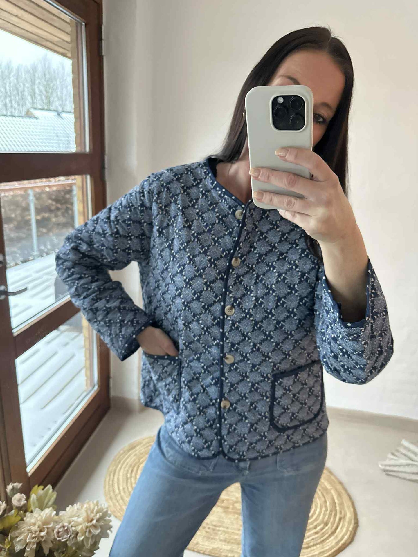 Jakke Quilt - Avril navy