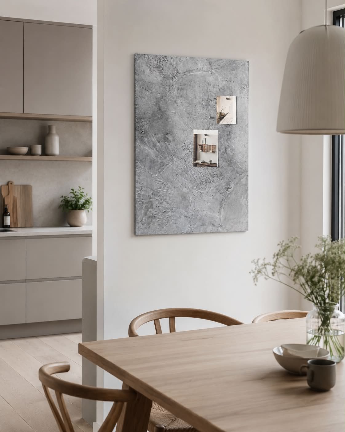 Tavle magnetisk 60x90 - Betonglook