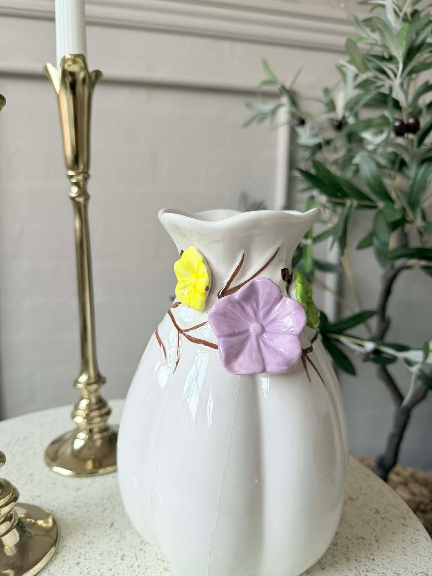 Vase med deko - Hvit eller Grønn