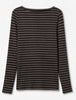 Bluse Ingrid - mocca stripe kasjmirblanding