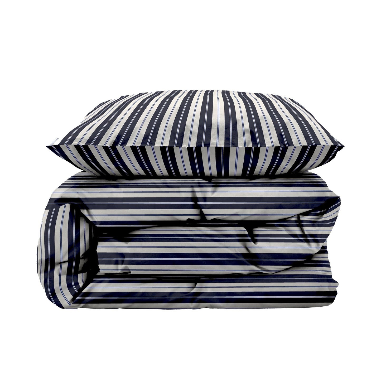 Sengetøy, Flow navy blue, 140x220 - 63x60