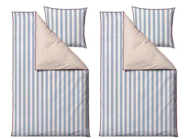 Sengetøysett, 2 sett - Södahl - 140x220 cm - Parallel Linen Blue