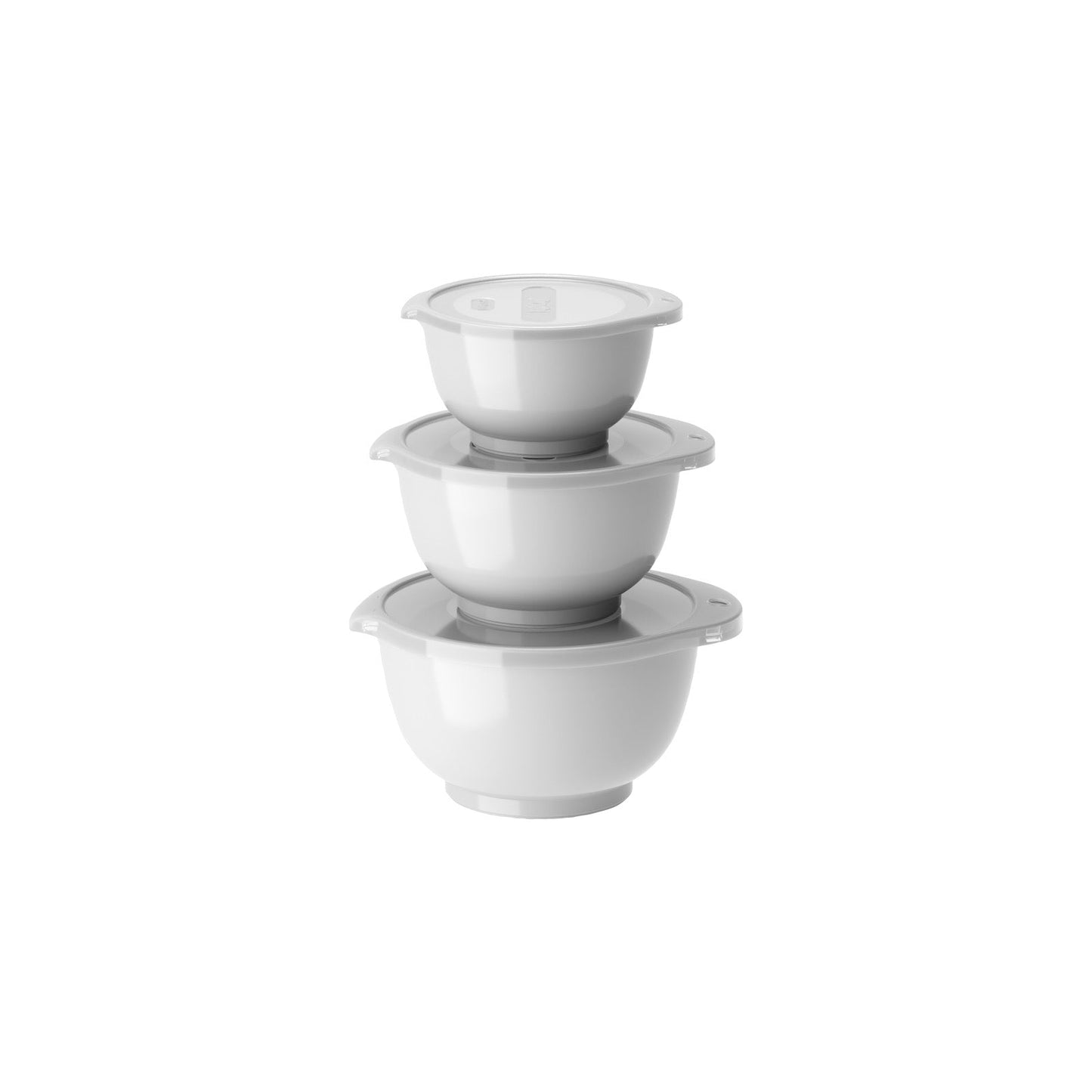 Bollsett - med lokk - 6 deler - Hvit