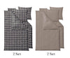 Sengesett, 4 sett - Södahl Sampak - 2x Bubbles Ash & 2x Zen Taupe