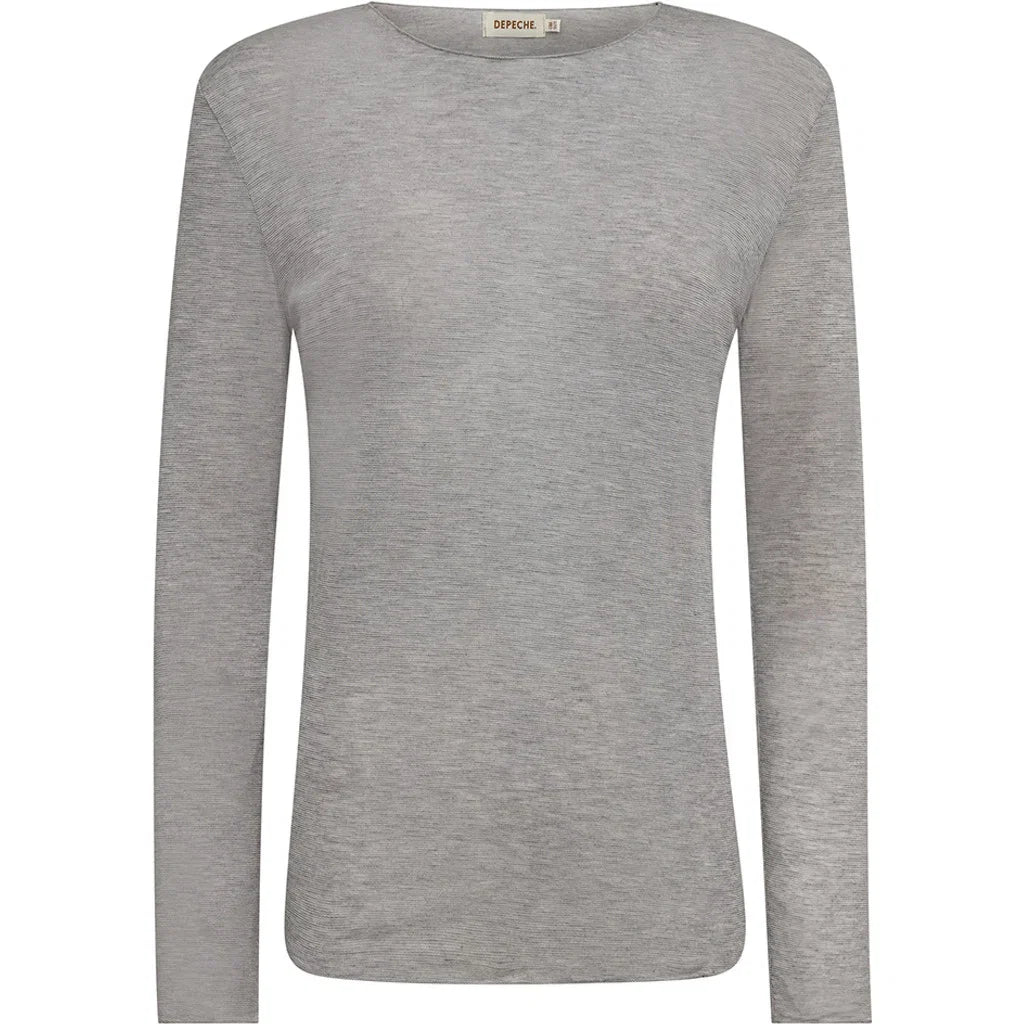 Bluse Drew Cashmere mix - Light Grey Melange