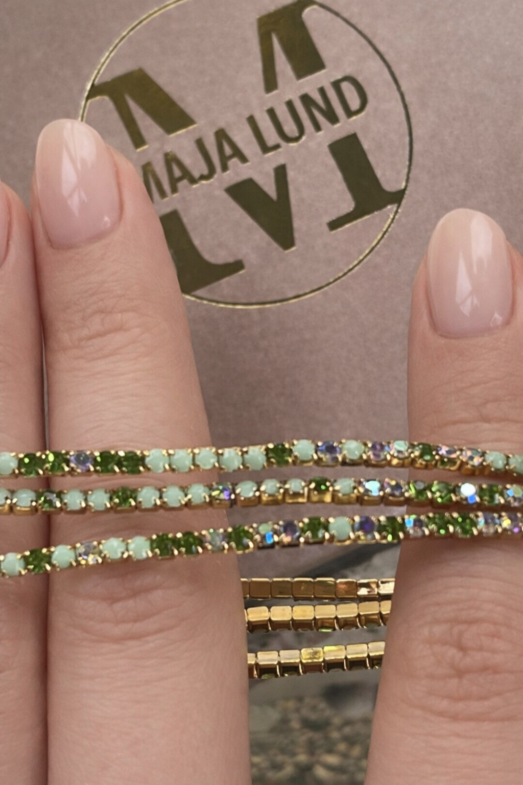 Armbånd Elare Sett/3 - Pistachio