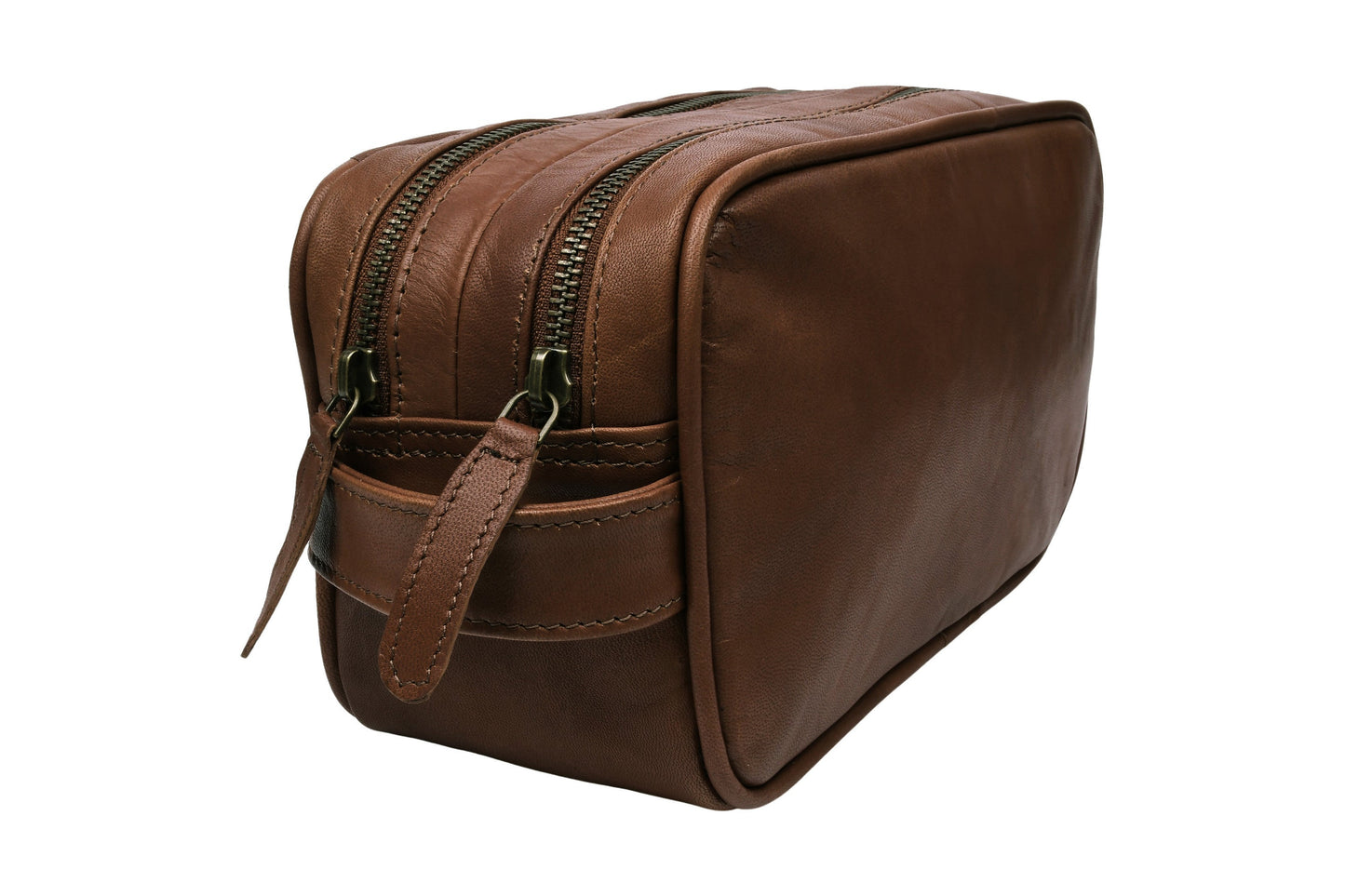Dobbel toalettmappe Faust - Dark brown