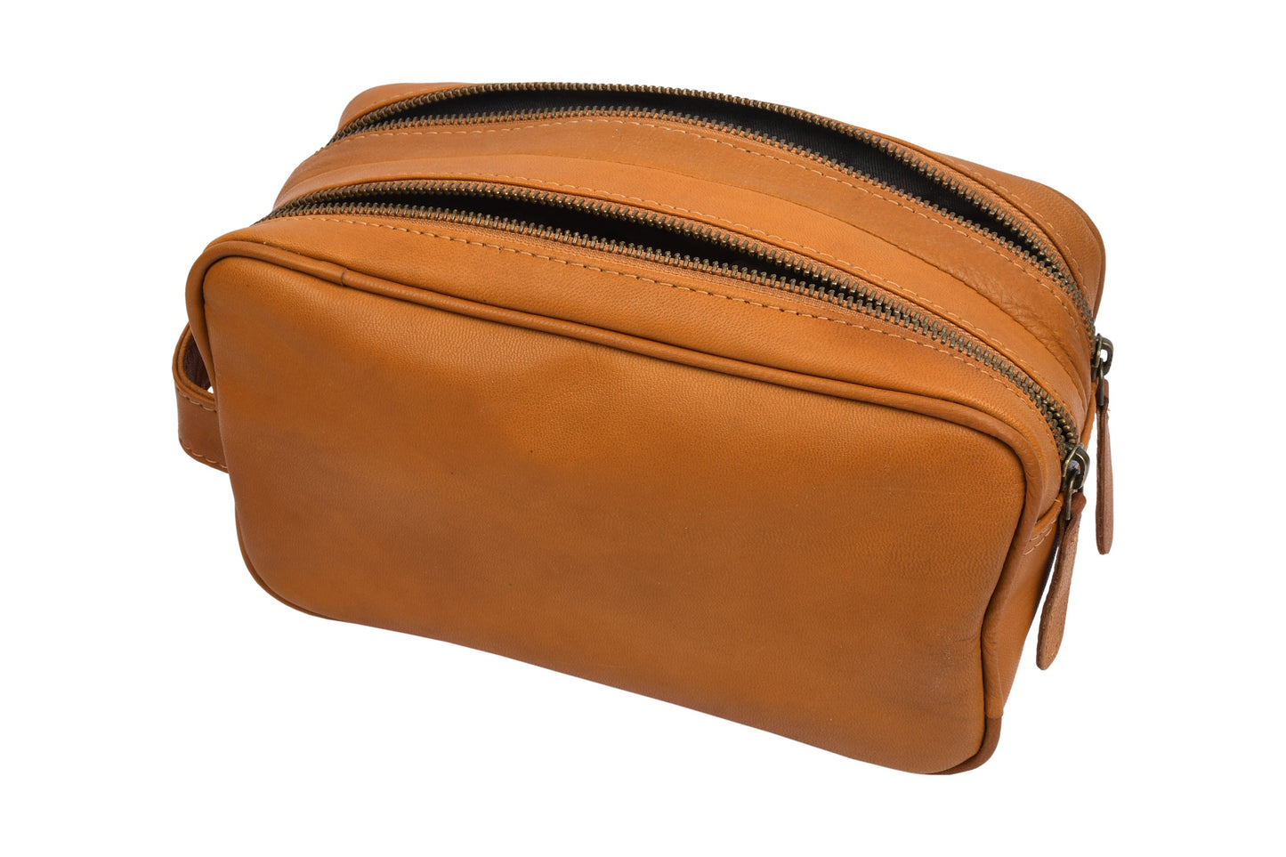 Dobbelt toalettveske Faust - Cognac