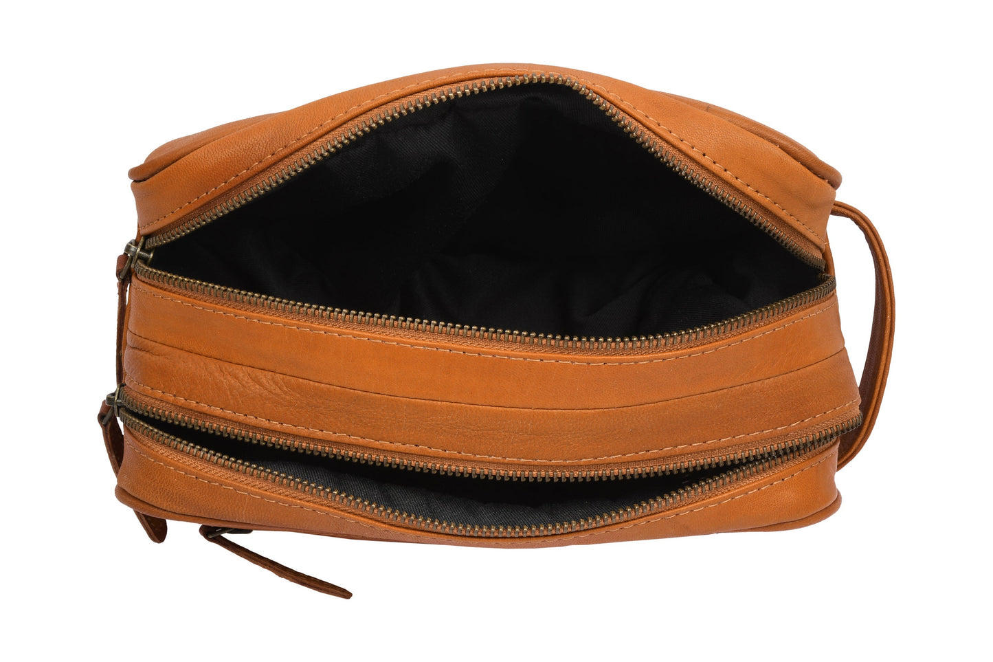 Dobbelt toalettveske Faust - Cognac