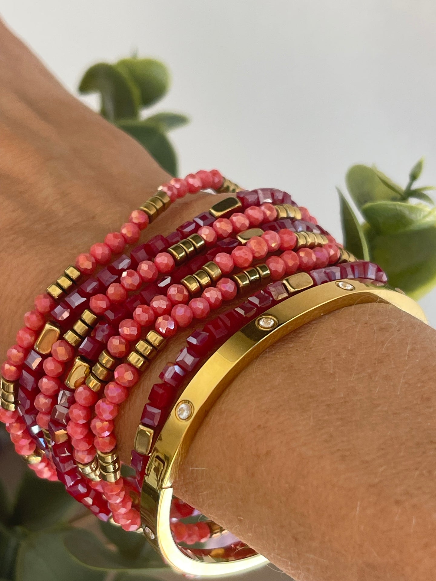 Armbånd Merle – Red mix 1.Stk