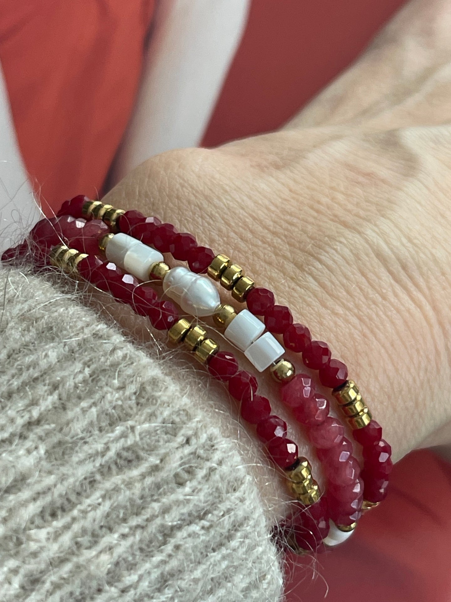 Armbånd Sarabella Berry – Sett med 3 stk