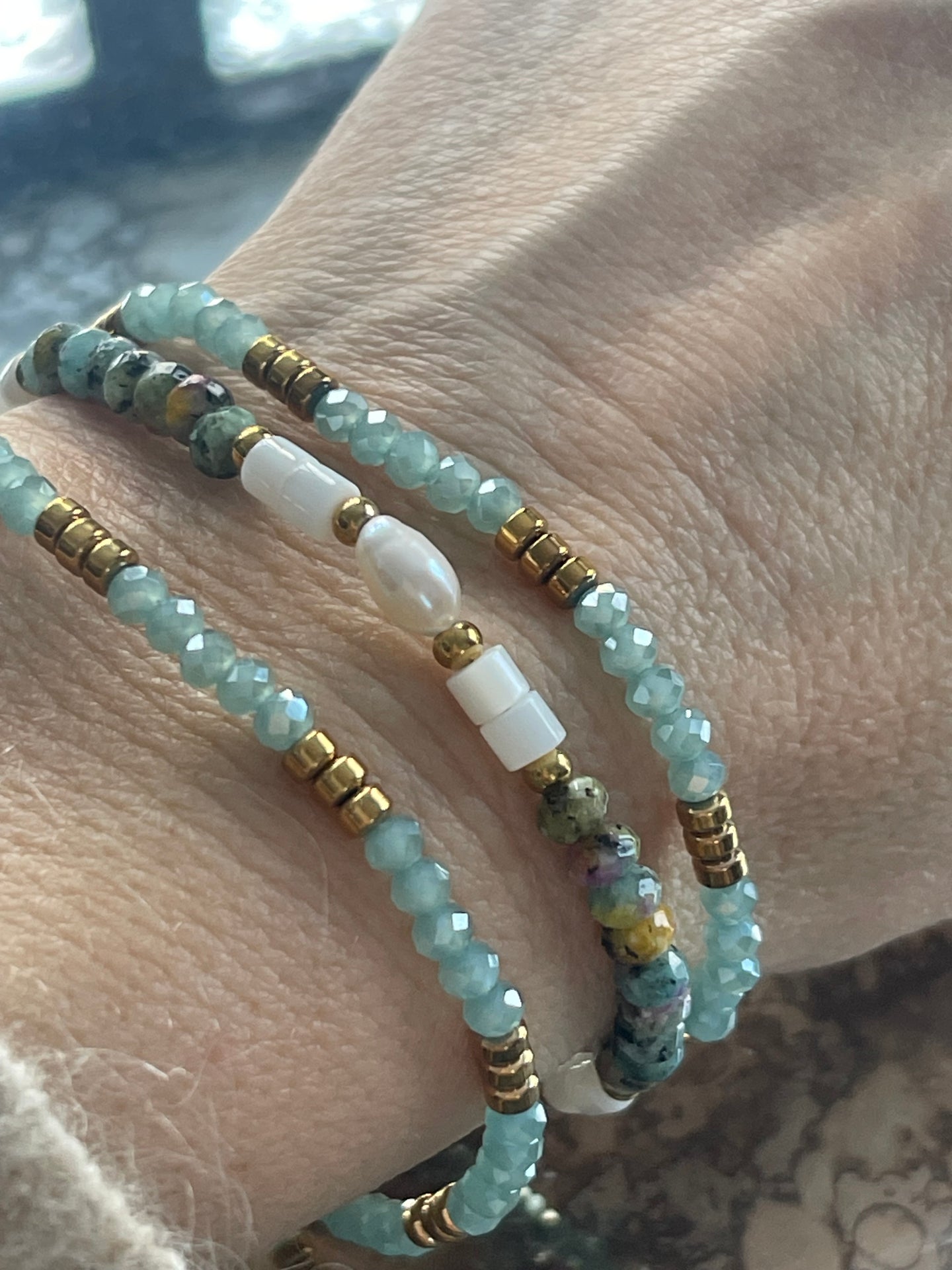 Armbånd Sarabella Aqua – Sett med 3 stk
