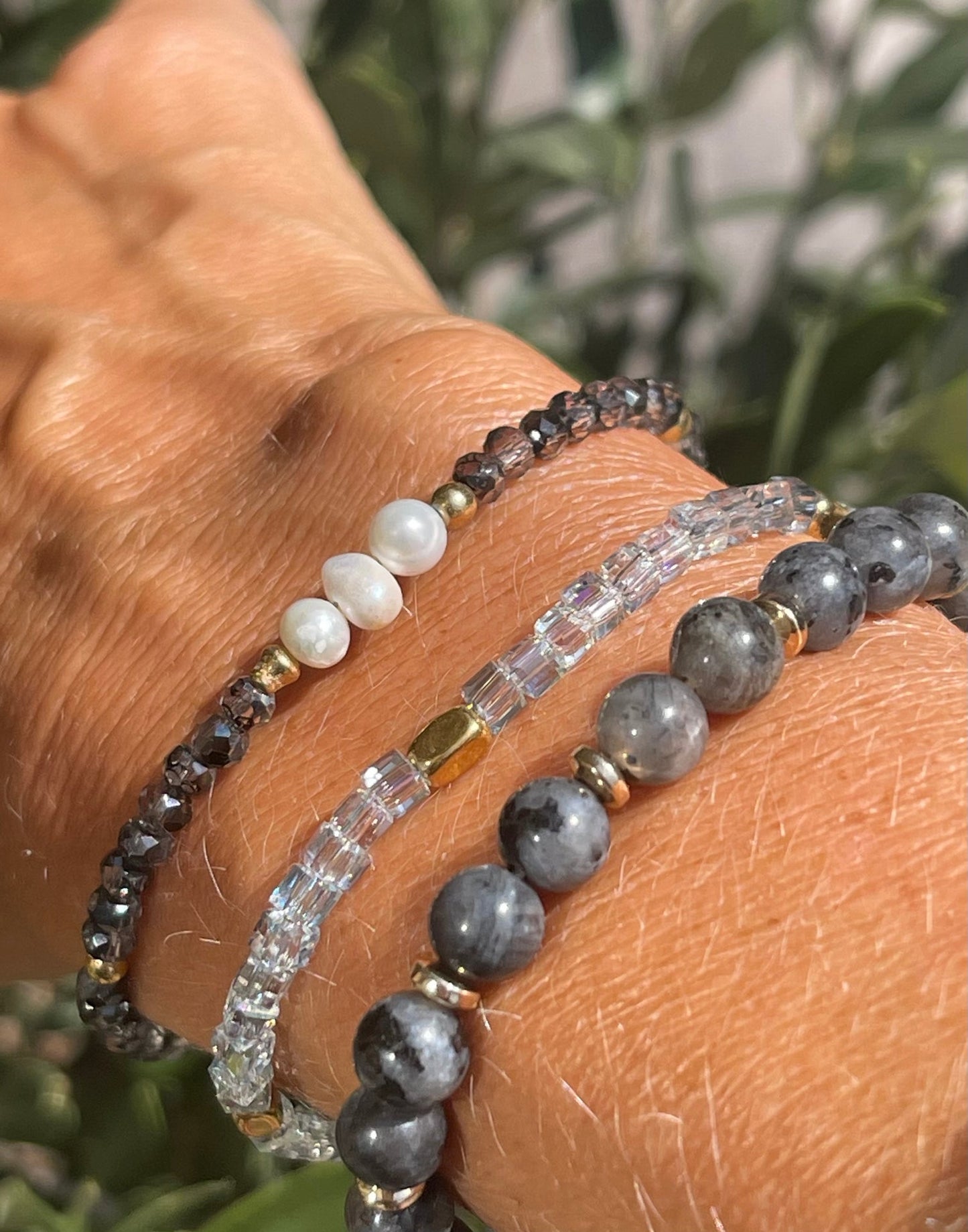 Armbånd GISELE grey – Sett med 3 stk