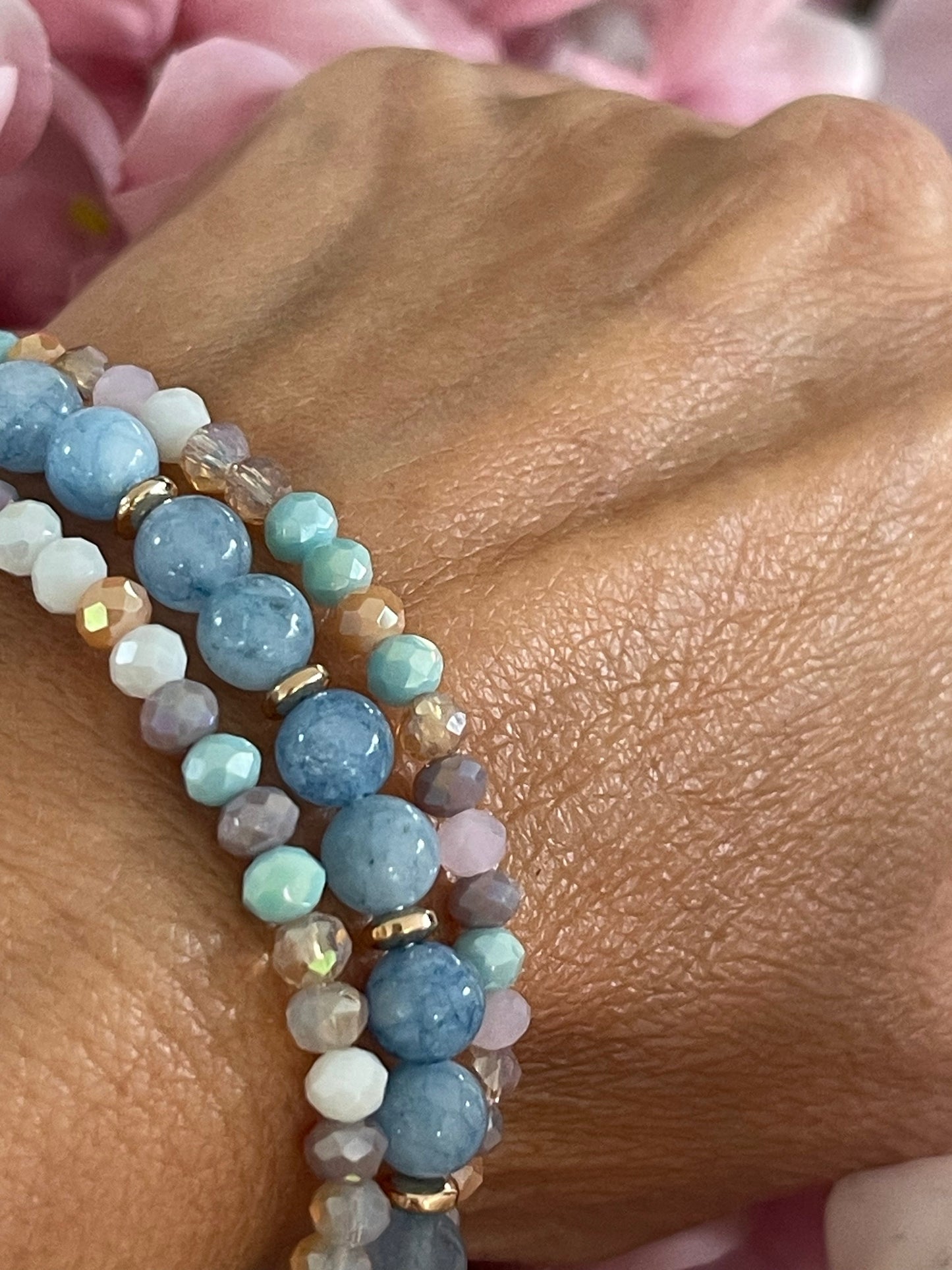Armbånd Luna Soft blue – Sett med 3 stk
