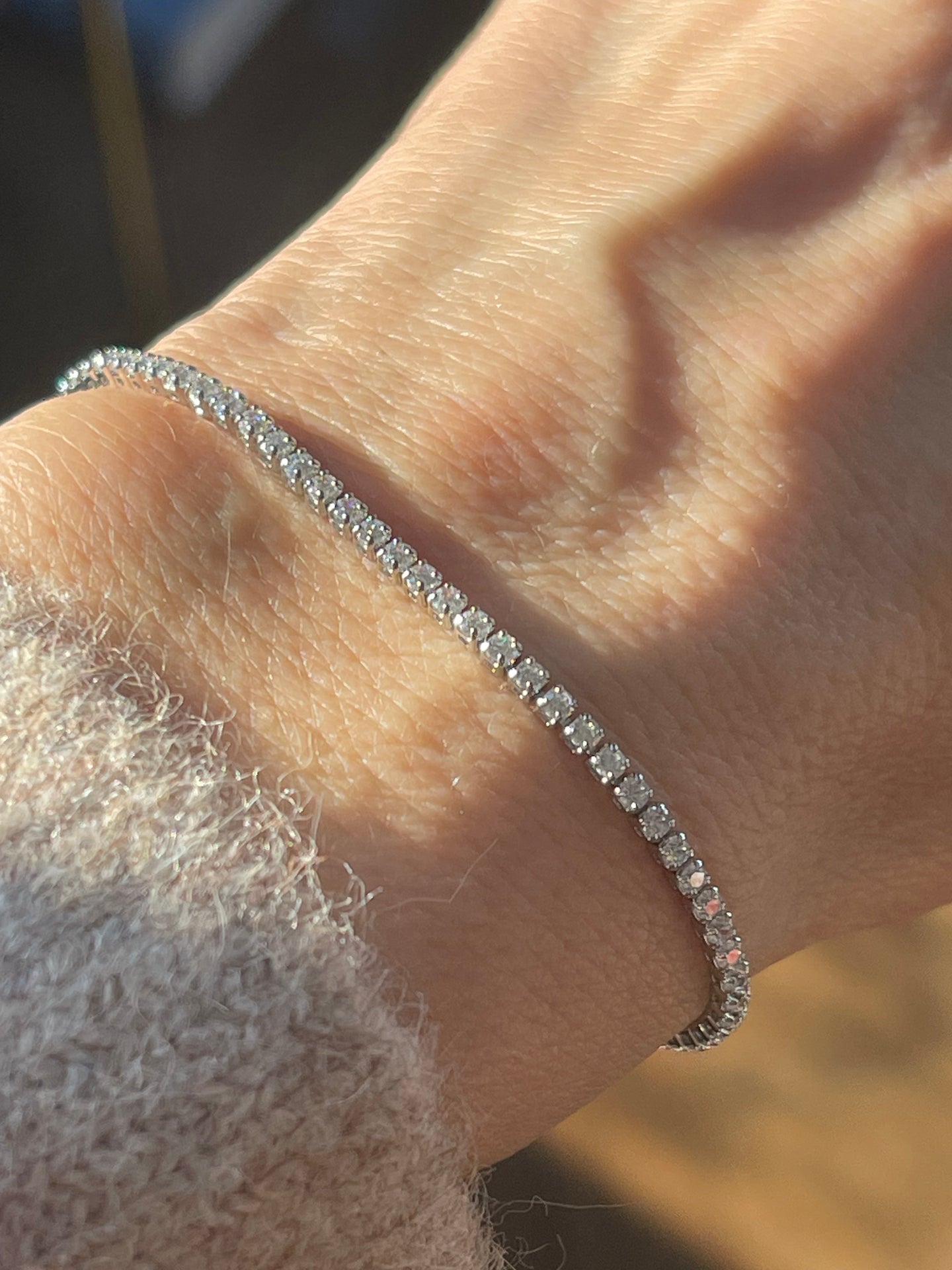 Tennisarmbånd Palma med zirkoner - rhodiumbelagt
