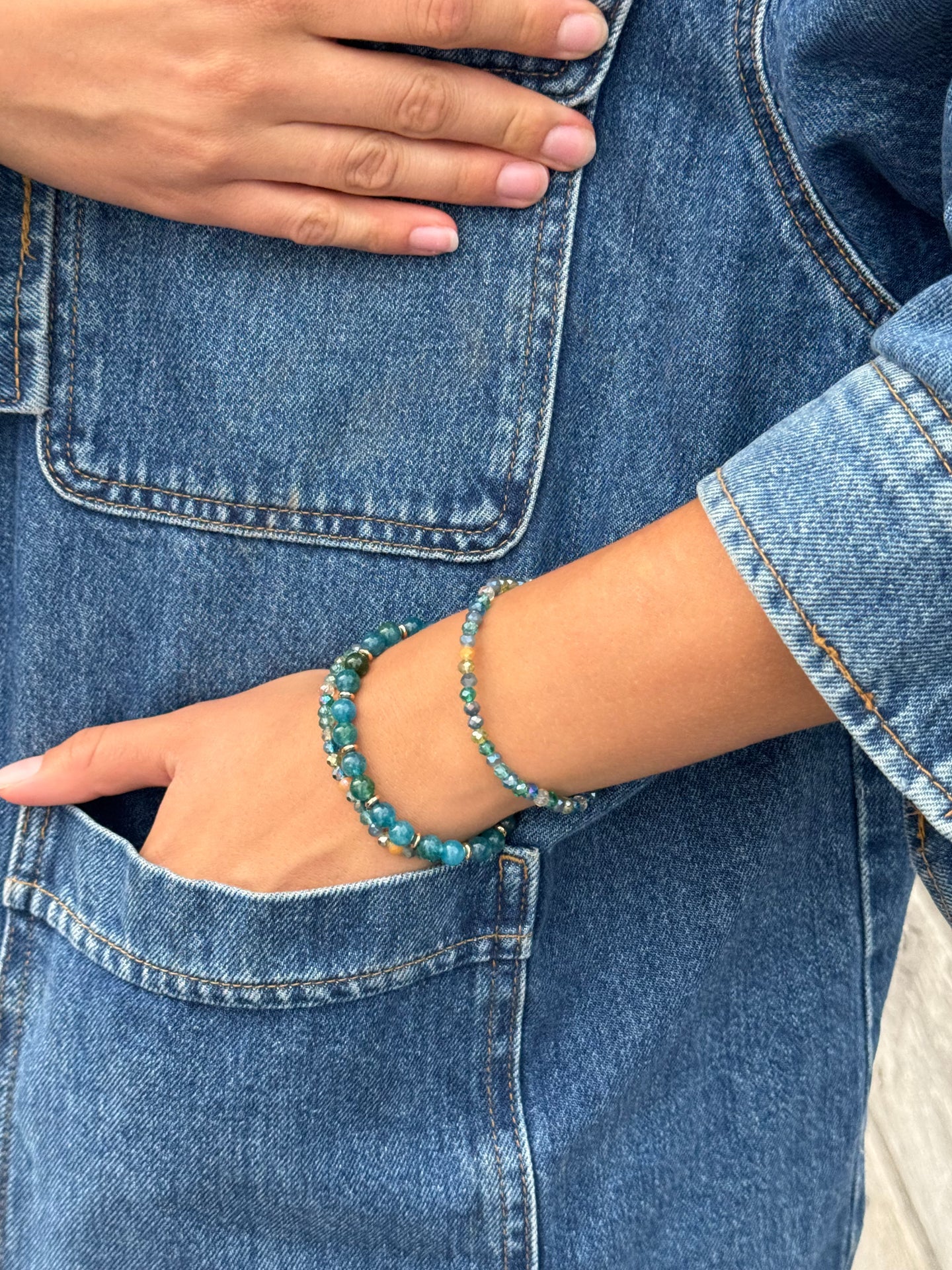Armbånd Luna Sea Green – Sett med 3 stk