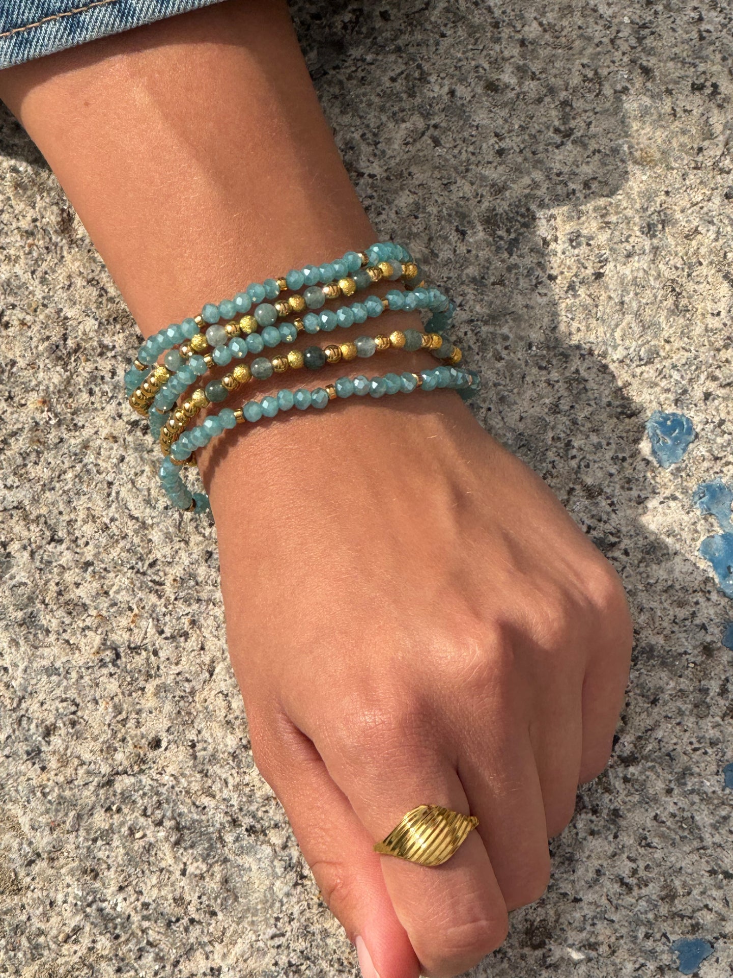 Armbånd Ofelia Aqua - Sett med 5 armbånd