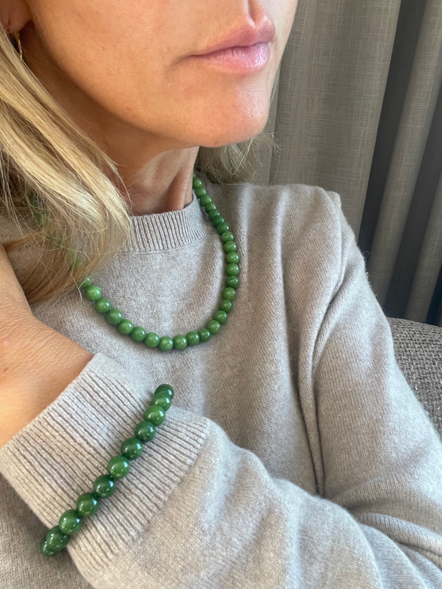 Halskjede Mary Smaragd