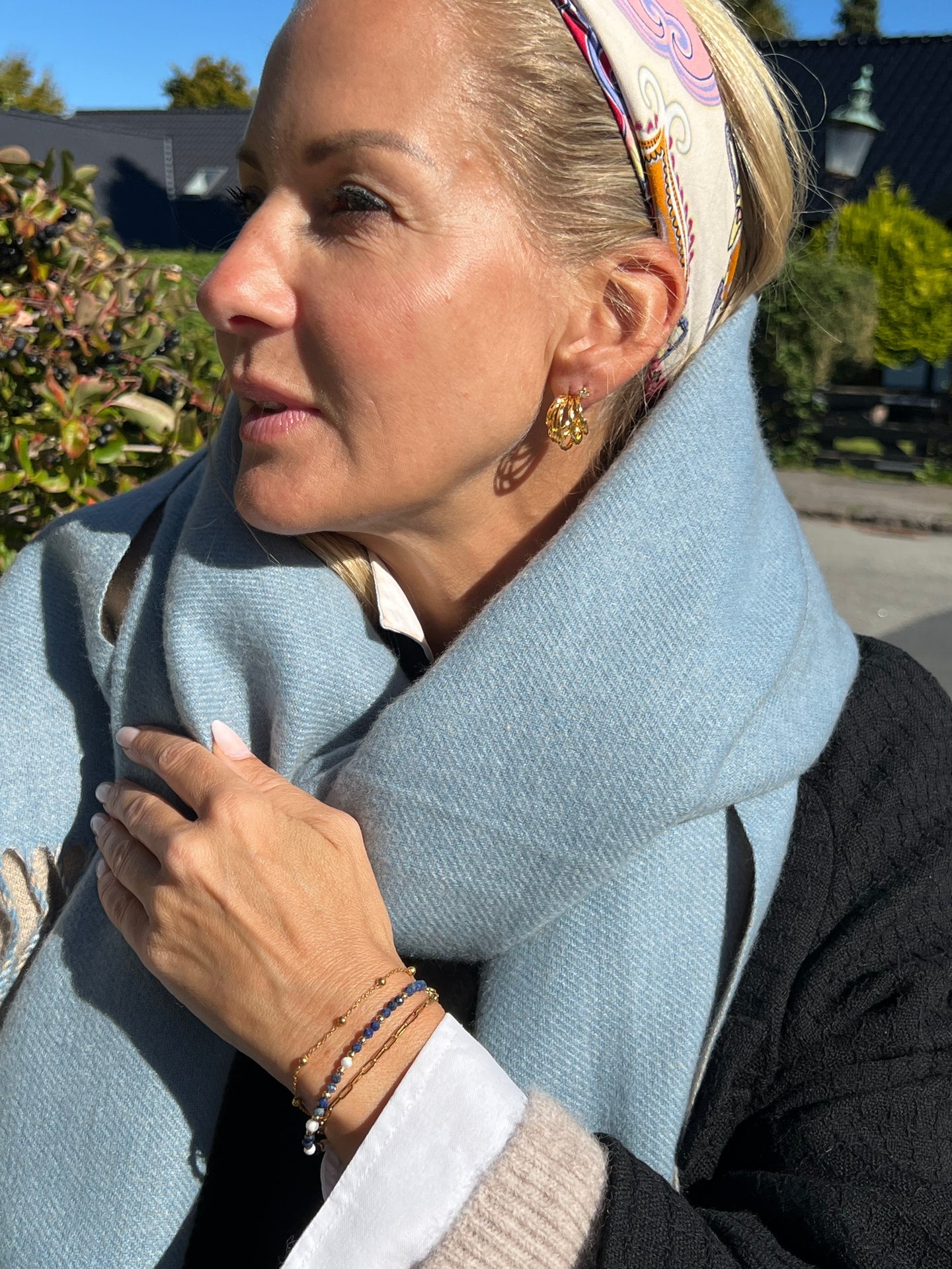 Lilja armbåndsett med 3 stk - Ekte ferskvannsperler