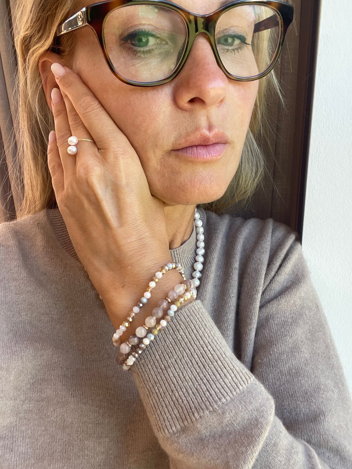 Luna Blush Mix Smykke – Sett med 3 stk