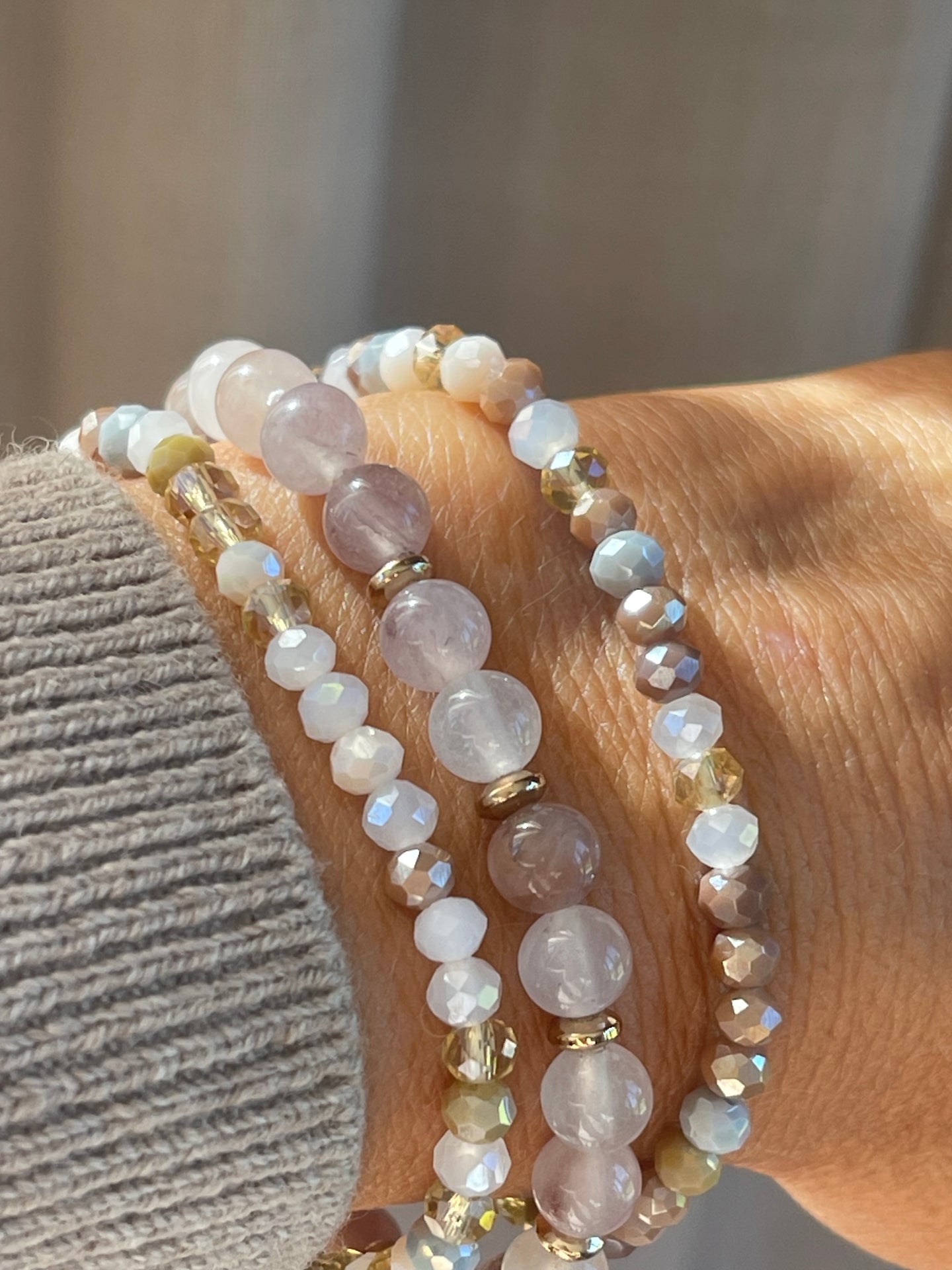 Luna Blush Mix Smykke – Sett med 3 stk