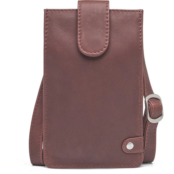 Mobilveske Small Aura Dark Brown