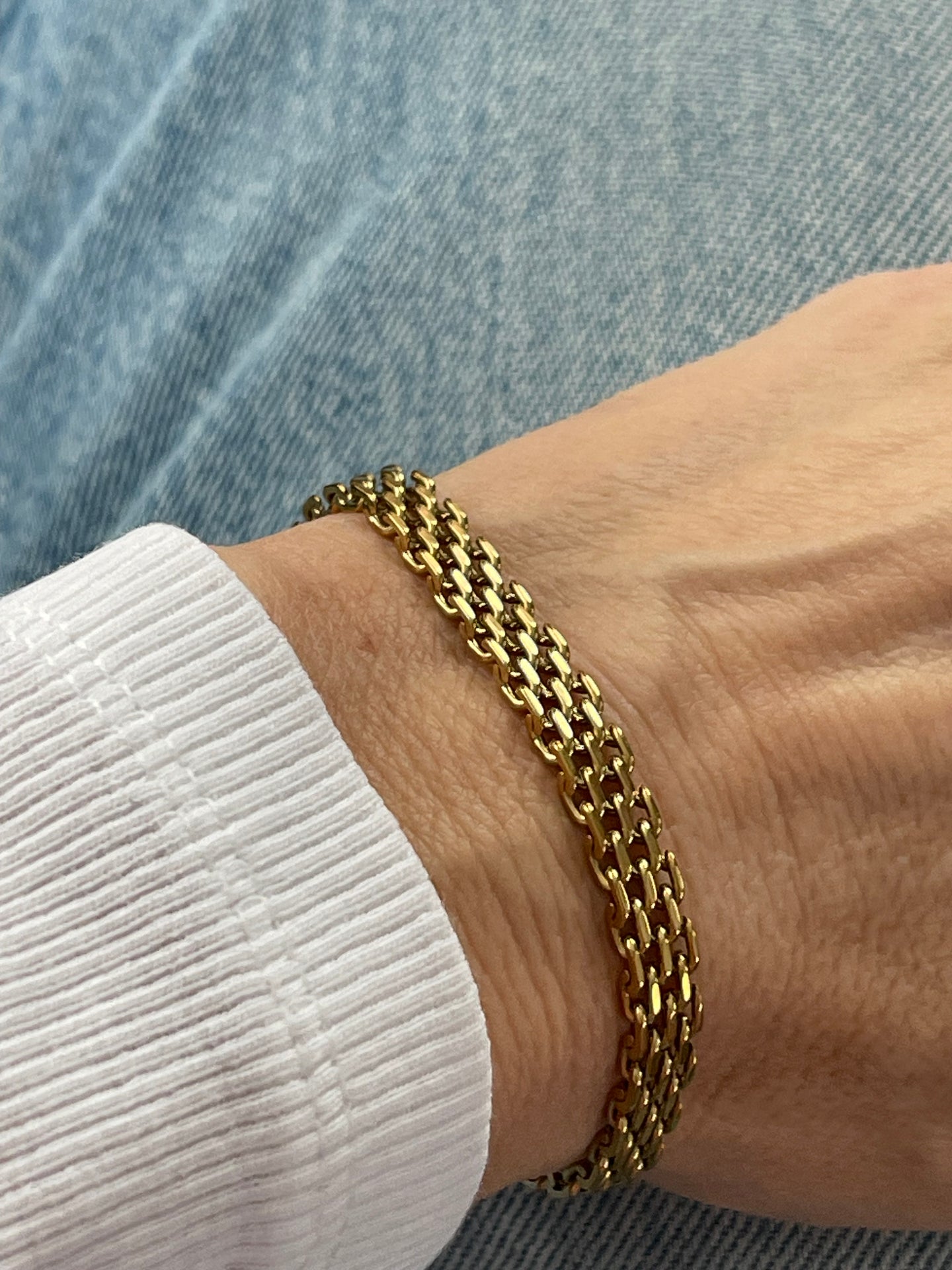 Armbånd Nelly forgylt 17 cm - Vannfast