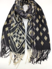 Skjerf diamond printed black
