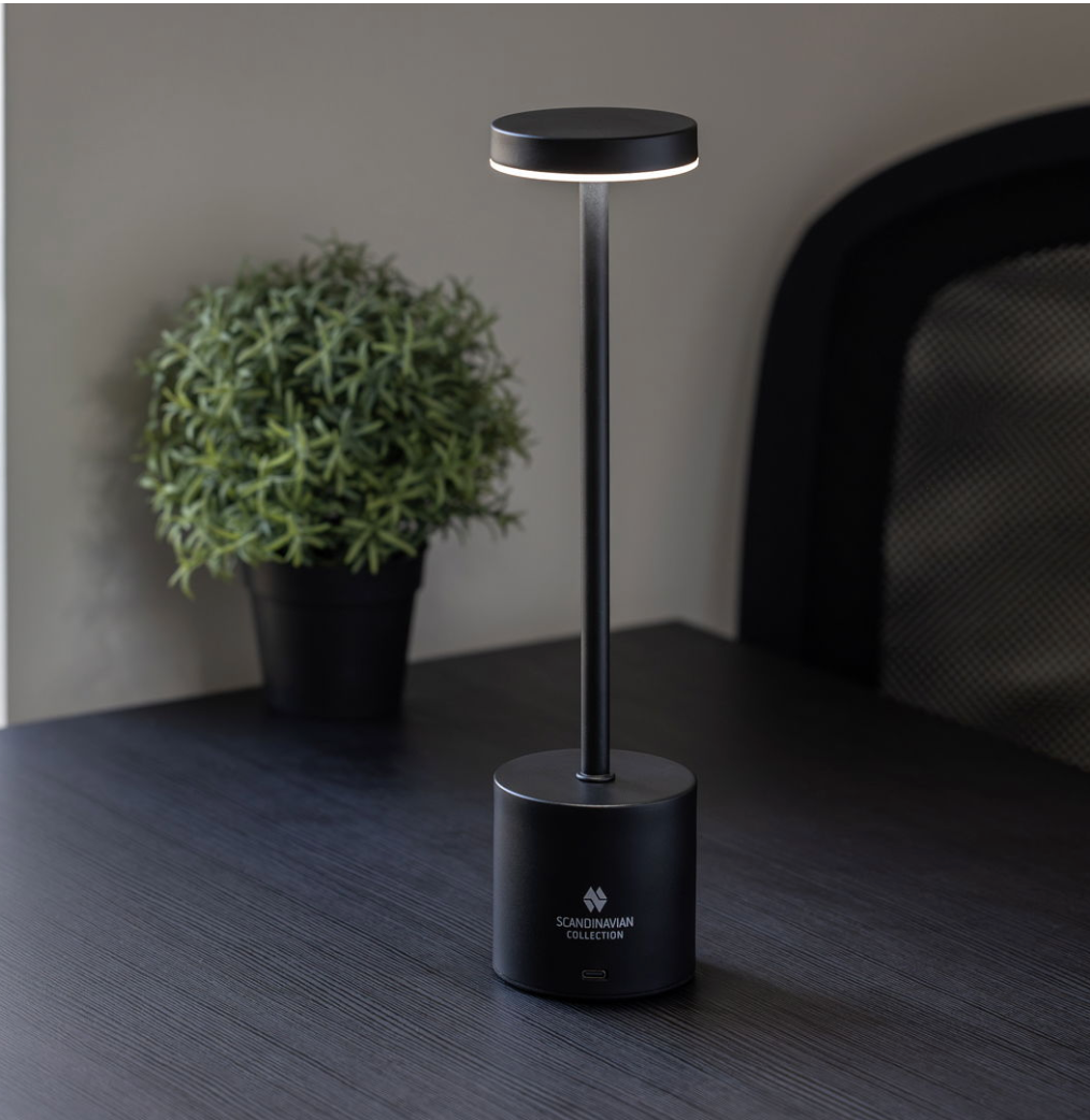 Touch bordlampe i svart