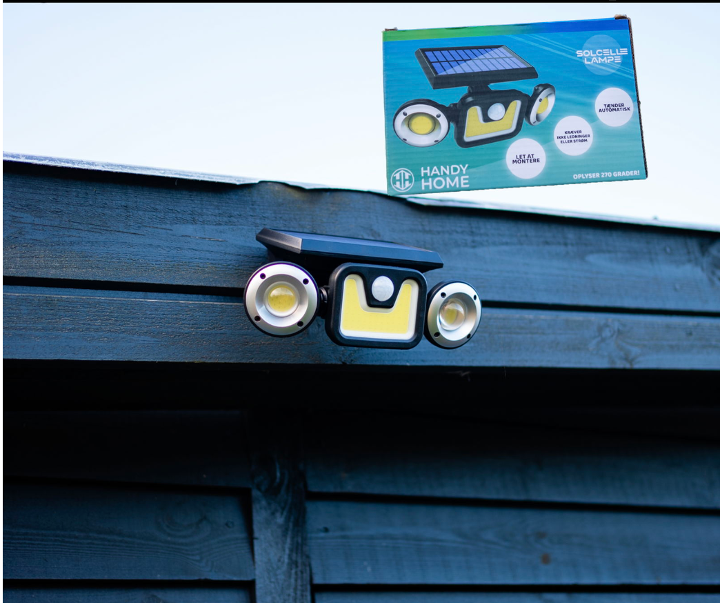270 graders opphengt solcellelampe