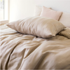 Bambus satin sengesett, beige, 140x220 - 63x60