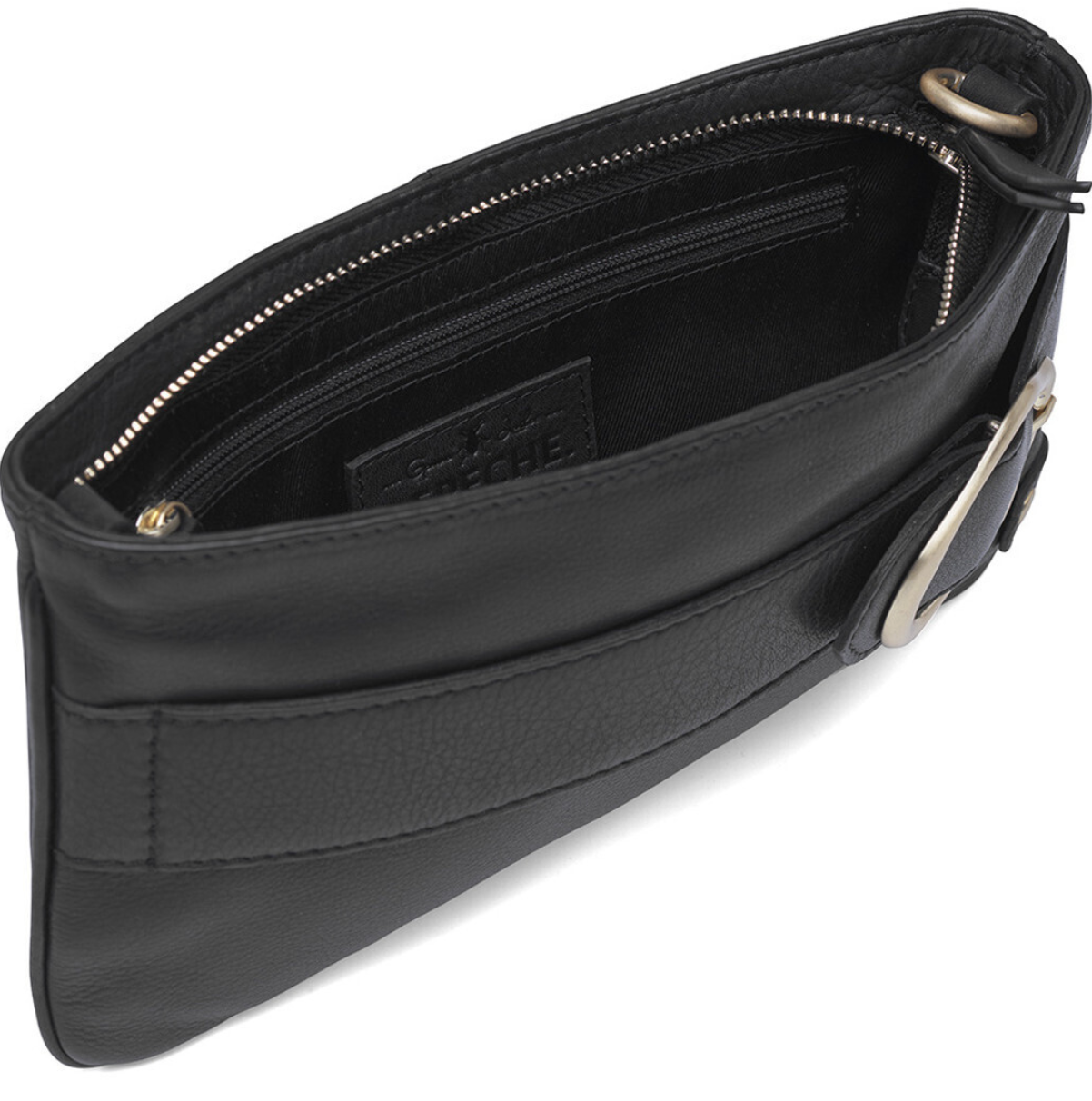 Clutch Berlin - Black leather
