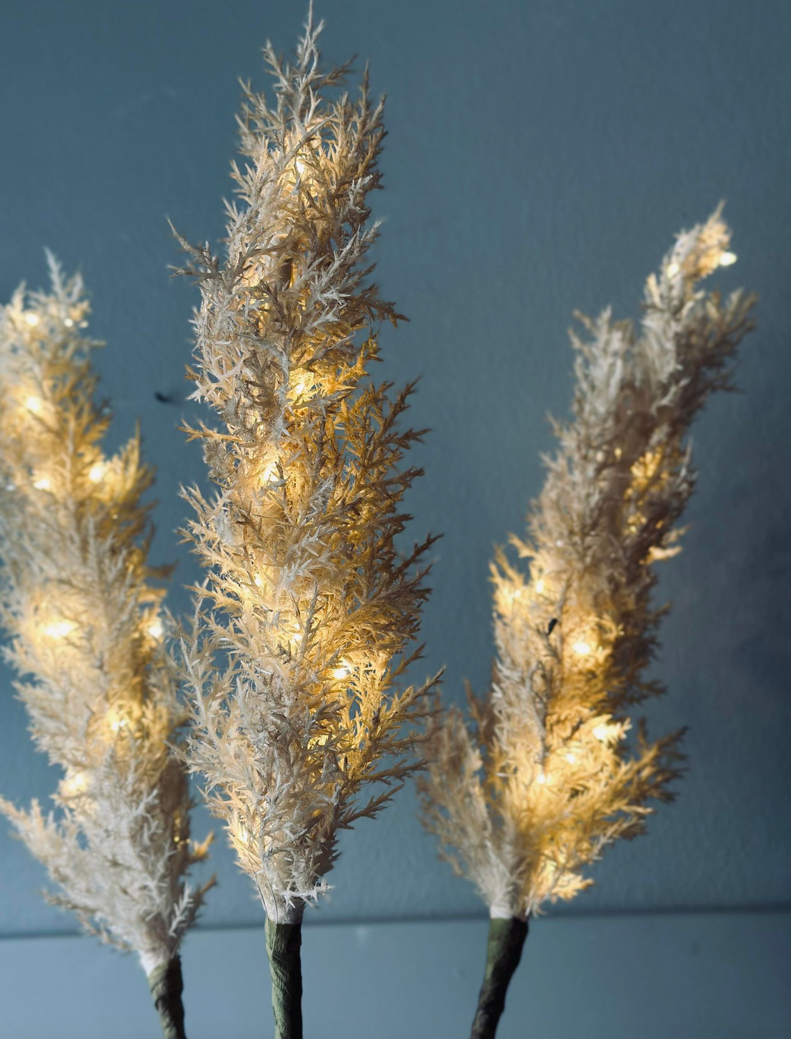 Pampas med LED-lys - 118 cm