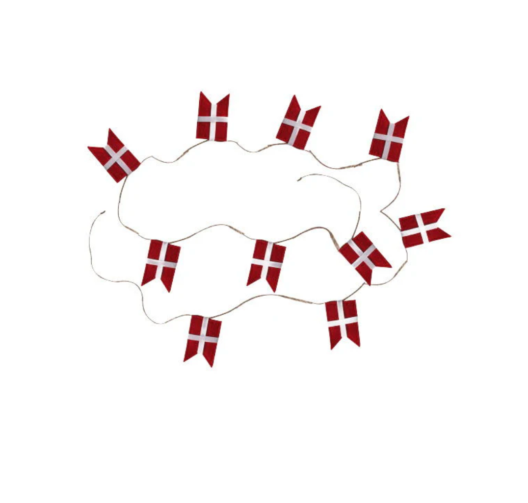 Guirlande med flagg - 10 flagg