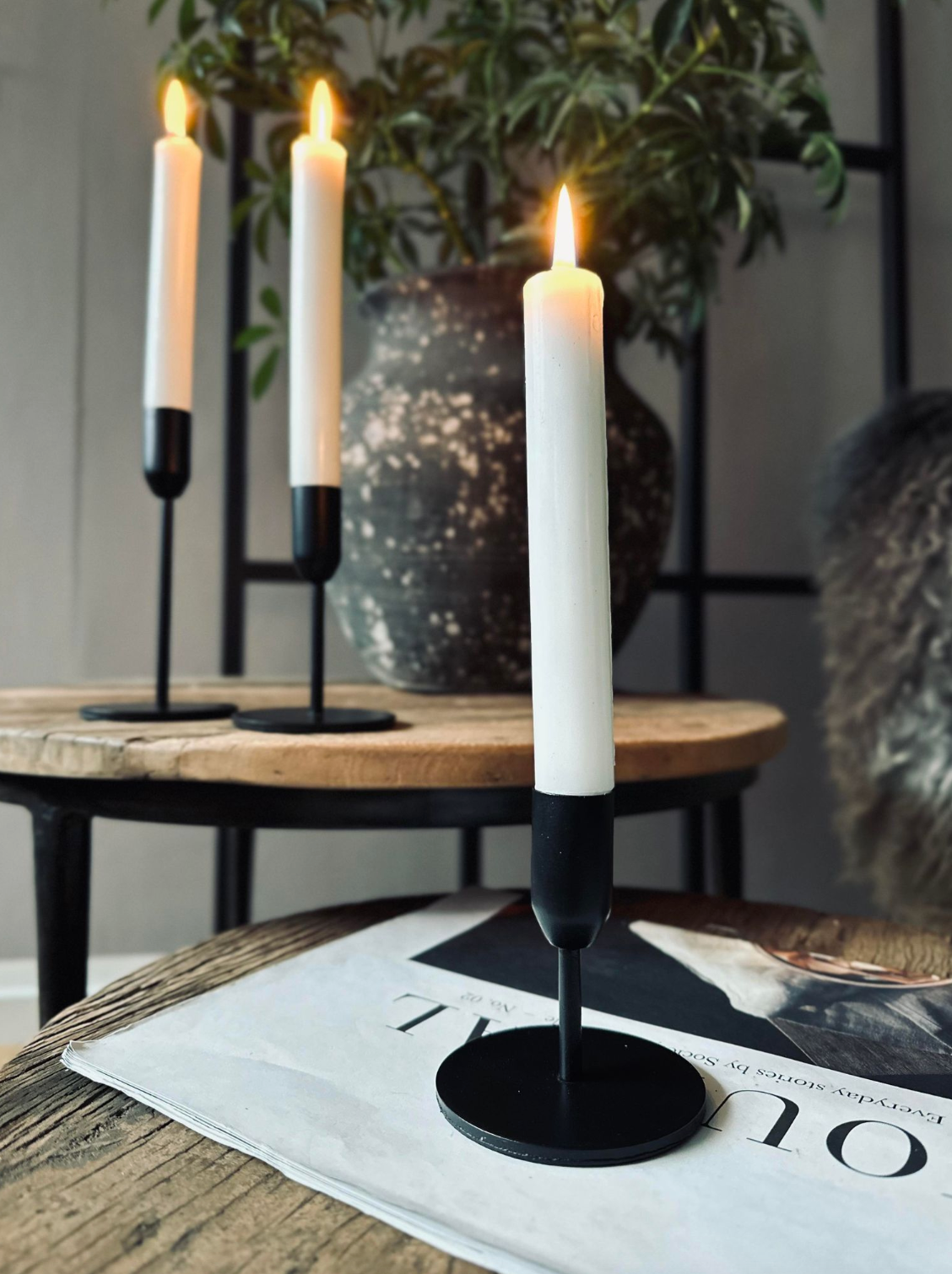 Lysestake sett for stagelys – Black Mindy